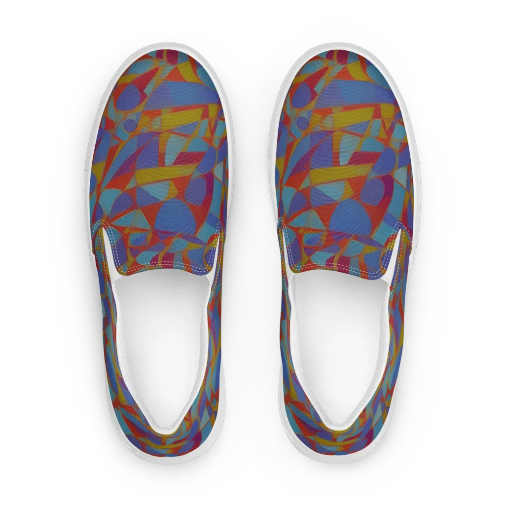 Prism Circuit on Women's Slip-On Canvas Shoes — Front