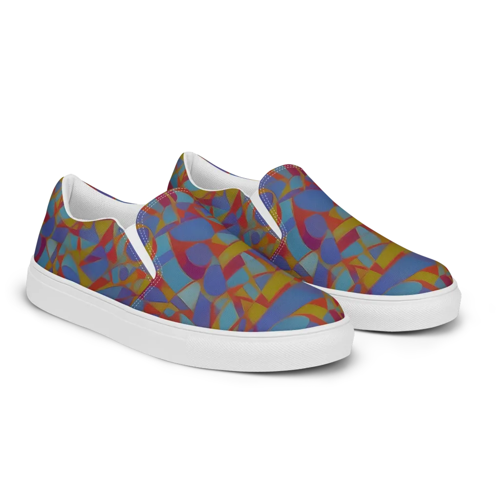 Prism Circuit on Women's Slip-On Canvas Shoes — Right Front