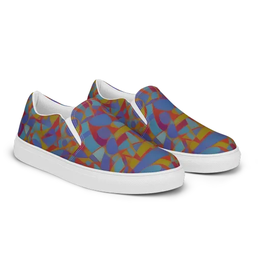 Prism Circuit on a Women's Slip-On Canvas Shoes