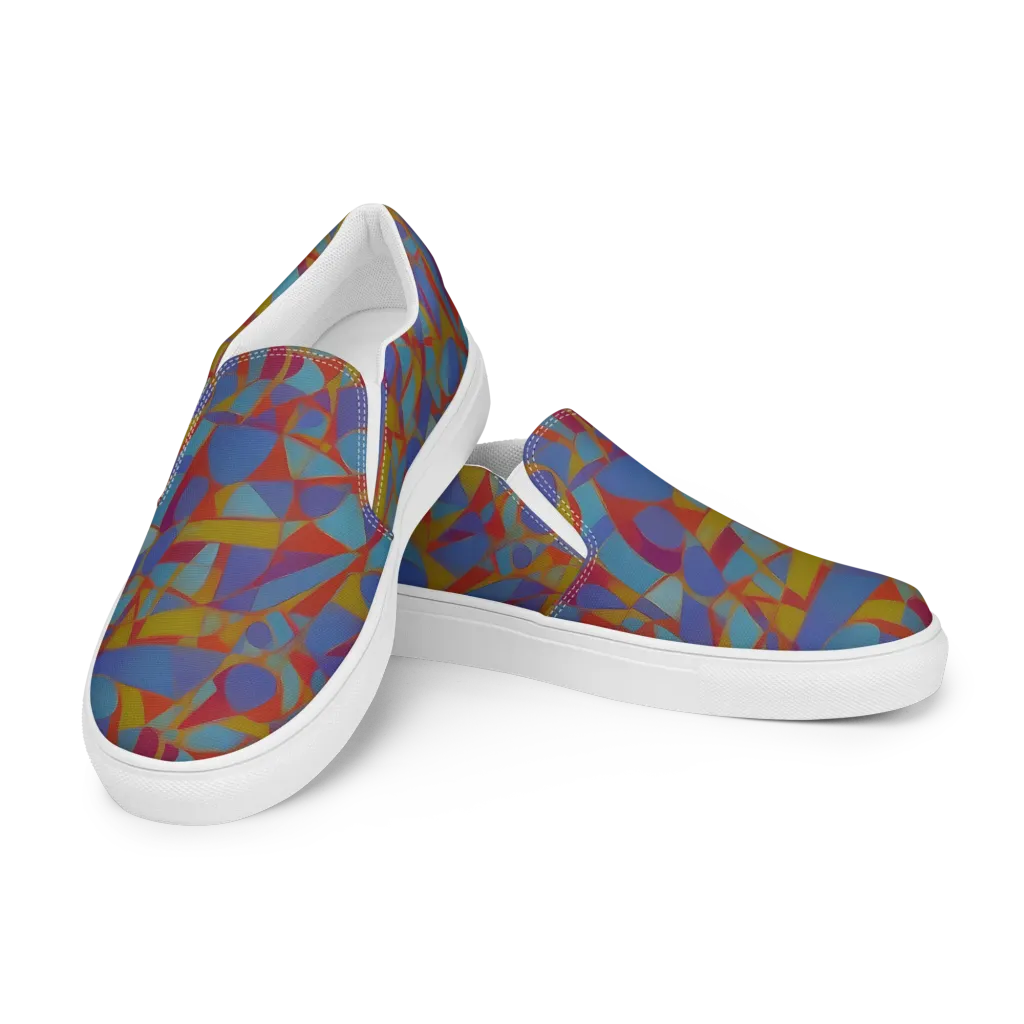 Prism Circuit on Women's Slip-On Canvas Shoes — Left Front