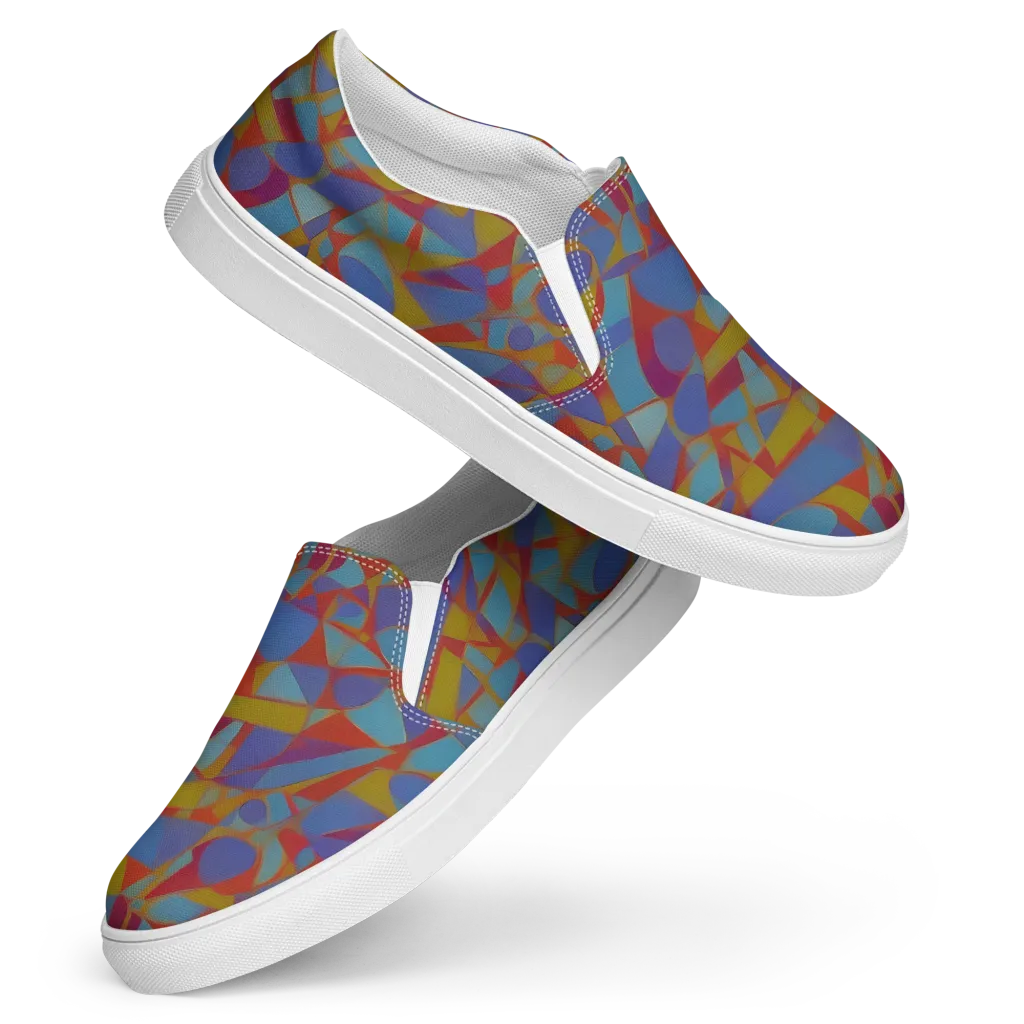 Prism Circuit on Women's Slip-On Canvas Shoes — Front