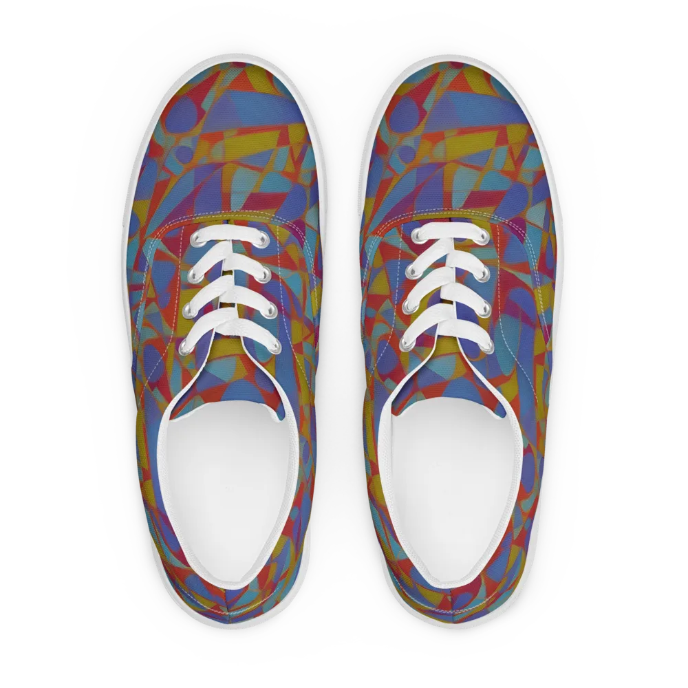 Prism Circuit on Men's Lace-Up Canvas Shoes — Front