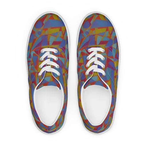 Prism Circuit on a Men's Lace-Up Canvas Shoes