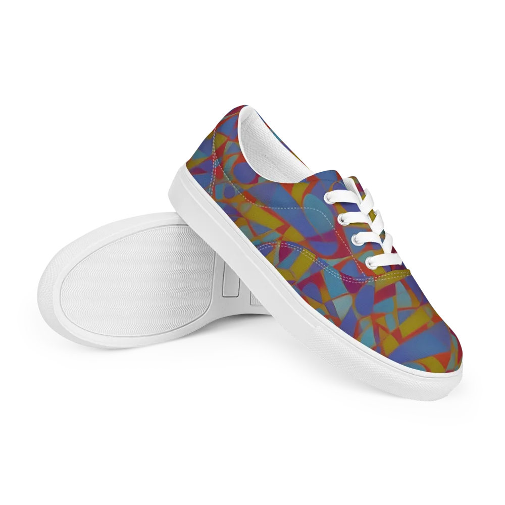 Prism Circuit on Men's Lace-Up Canvas Shoes — Right Front