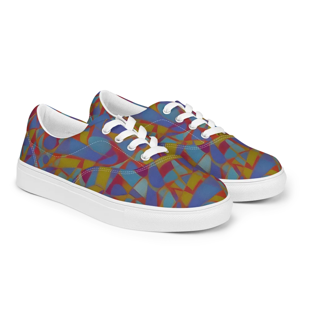 Prism Circuit on Men's Lace-Up Canvas Shoes — Right Front