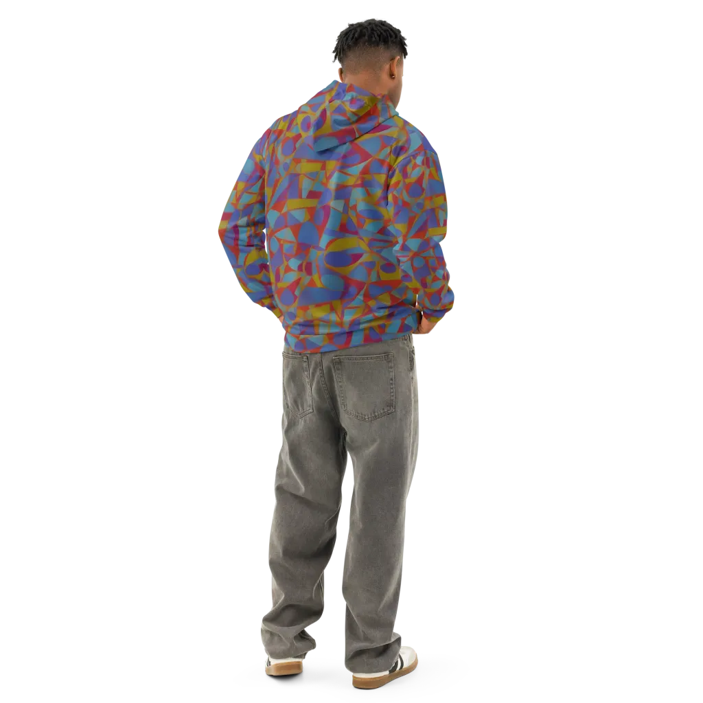 Prism Circuit on Cotton Hoodie — Back