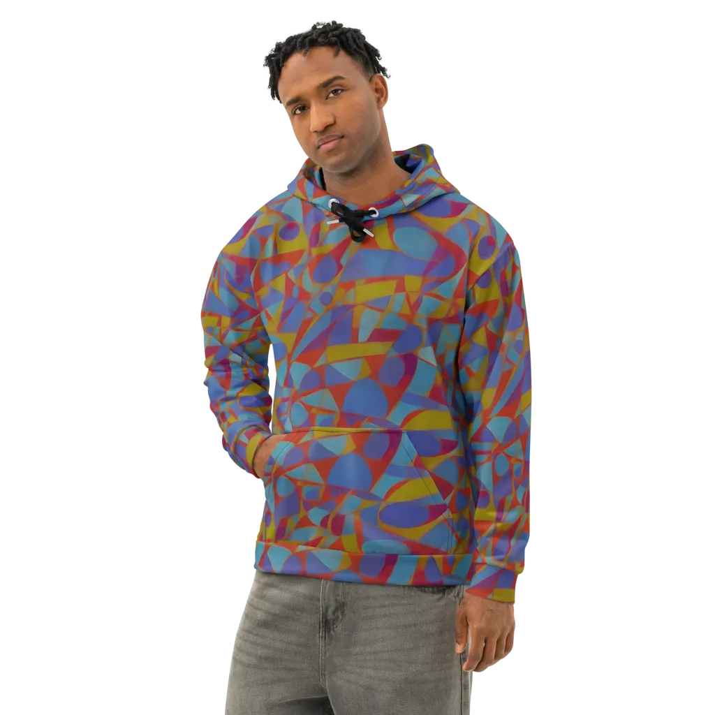 Prism Circuit on Cotton Hoodie — Left Front
