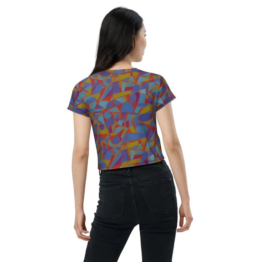 Prism Circuit on Crop Tee — Back