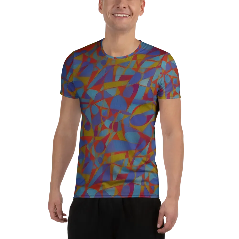 Prism Circuit on Men's Athletic T-Shirt — Front