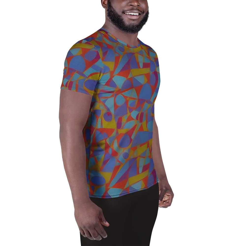 Prism Circuit on Men's Athletic T-Shirt — Right
