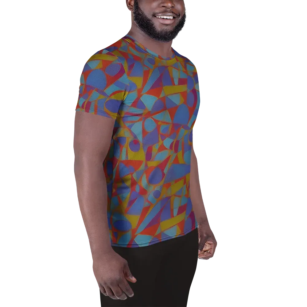 Prism Circuit on Men's Athletic T-Shirt — Right
