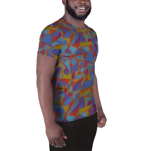 Prism Circuit on a Men's Athletic T-Shirt