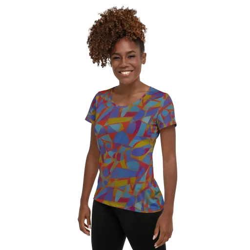 Prism Circuit on a Women's Athletic T-Shirt