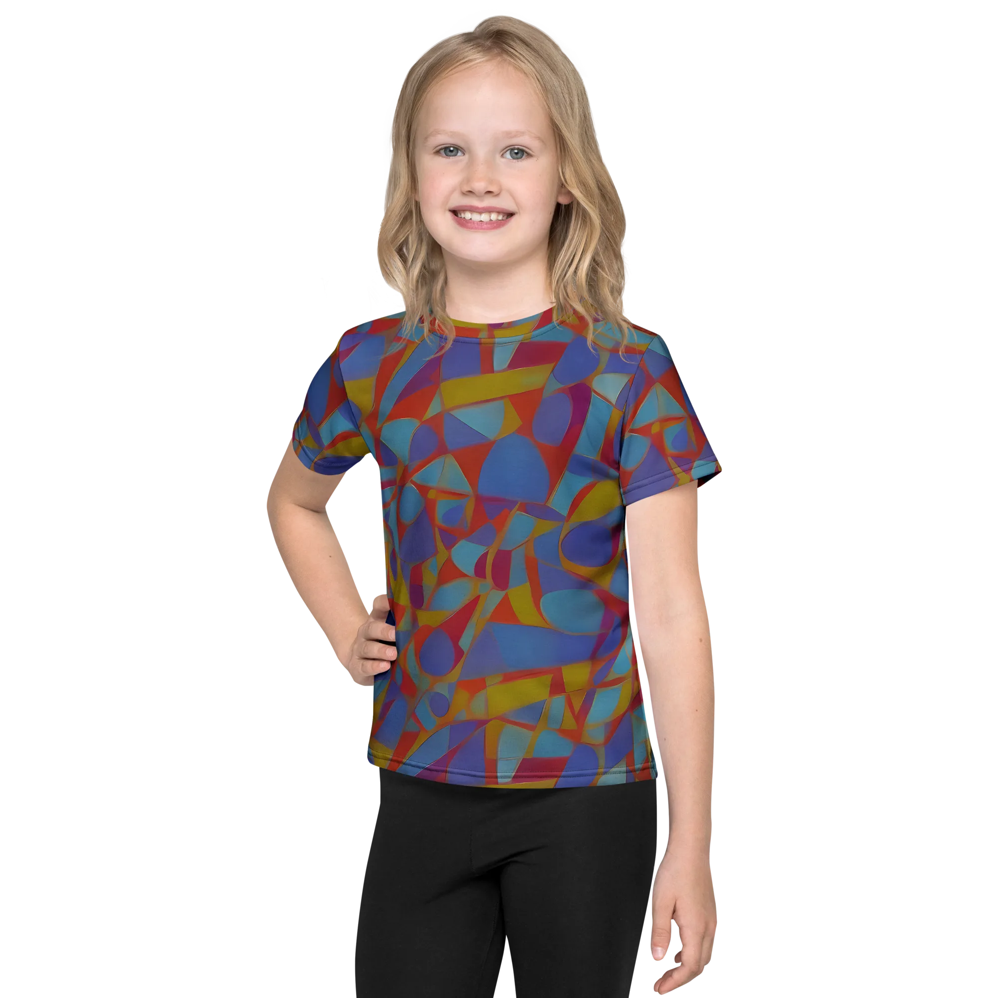 Prism Circuit on Kids Crew Neck T-Shirt — Front