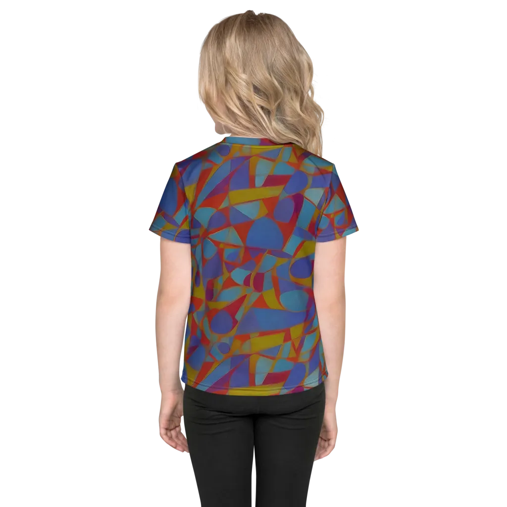 Prism Circuit on Kids Crew Neck T-Shirt — Back