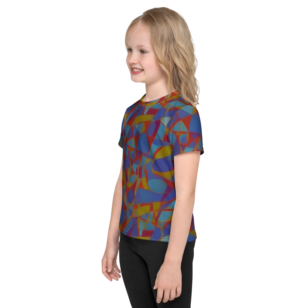 Prism Circuit on Kids Crew Neck T-Shirt — Left