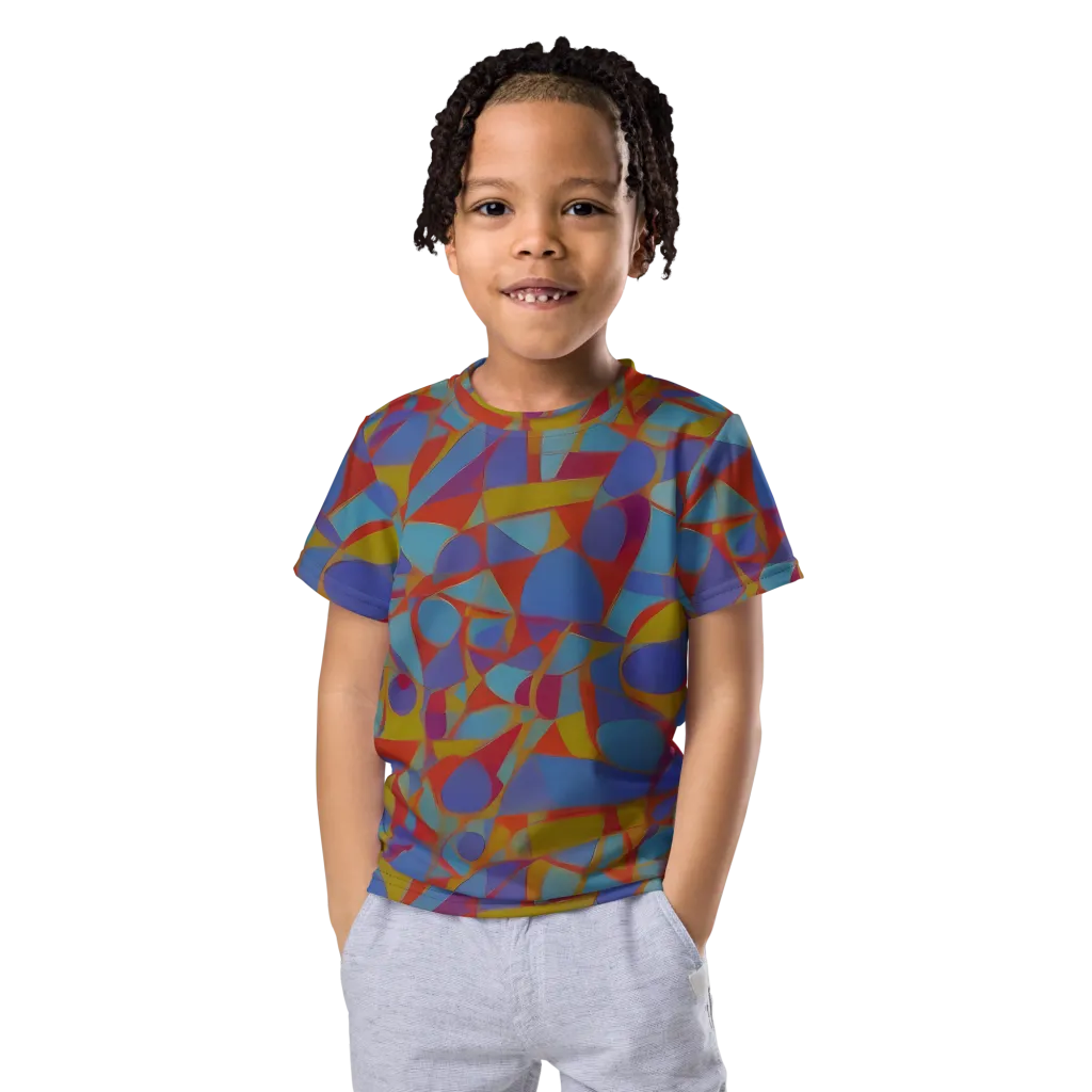 Prism Circuit on Kids Crew Neck T-Shirt — Front