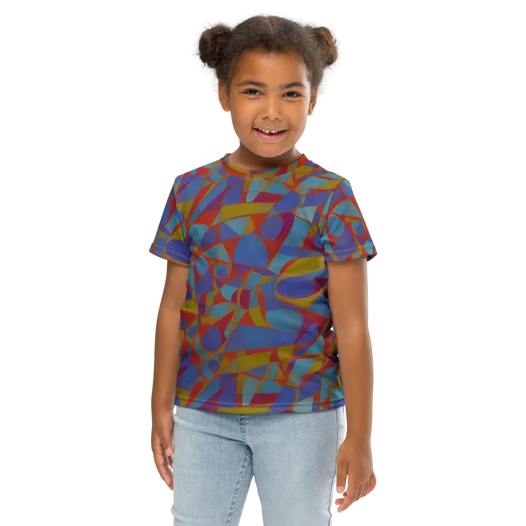 Prism Circuit on Kids Crew Neck T-Shirt — Front