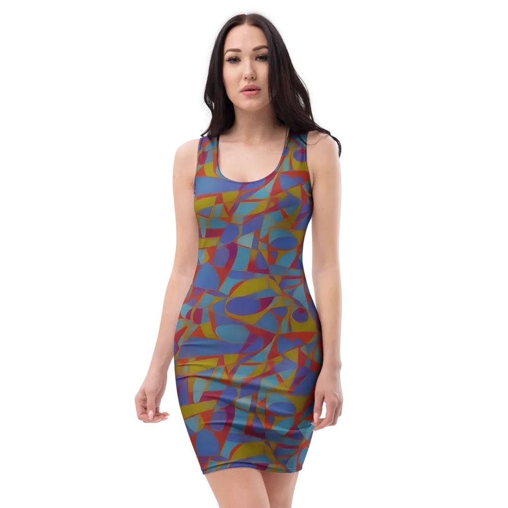 Prism Circuit on Bodycon Dress — Front