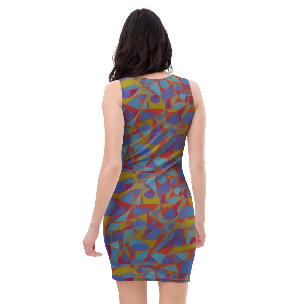 Prism Circuit on Bodycon Dress — Back