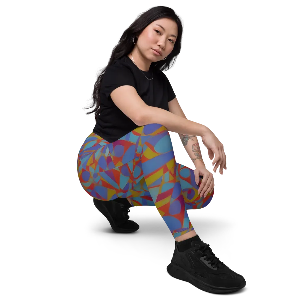 Prism Circuit on Leggings with Pockets — Right Front