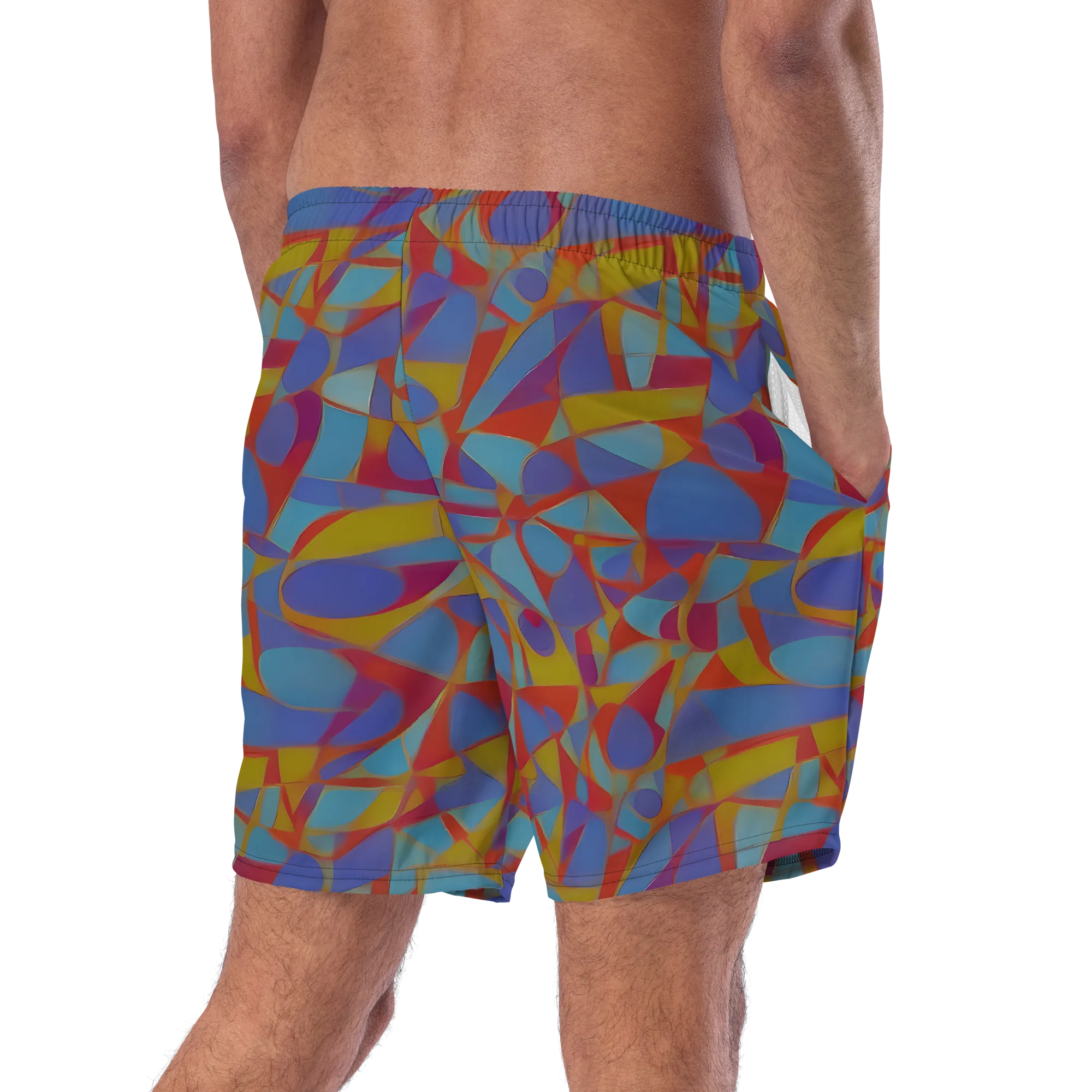 Prism Circuit on Swim Trunks — Right Back