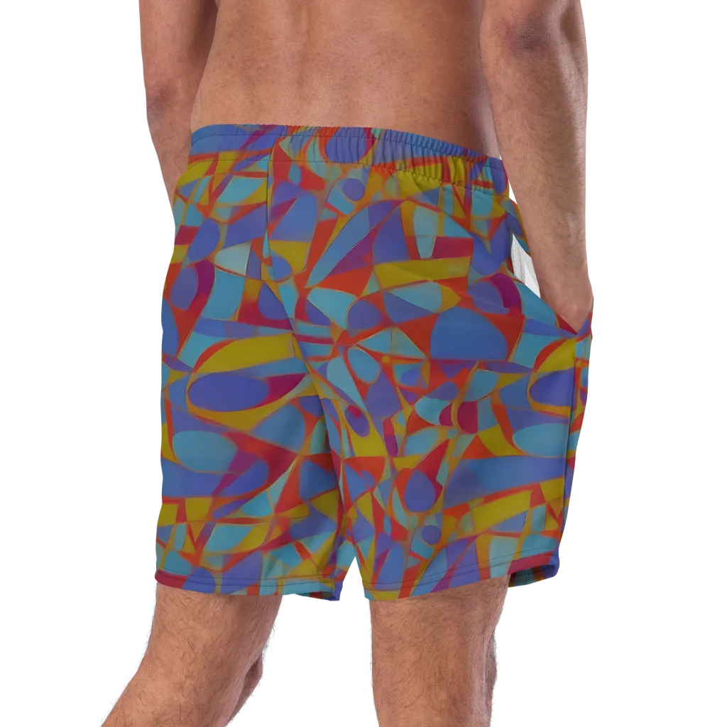 Prism Circuit on Swim Trunks — Right Back
