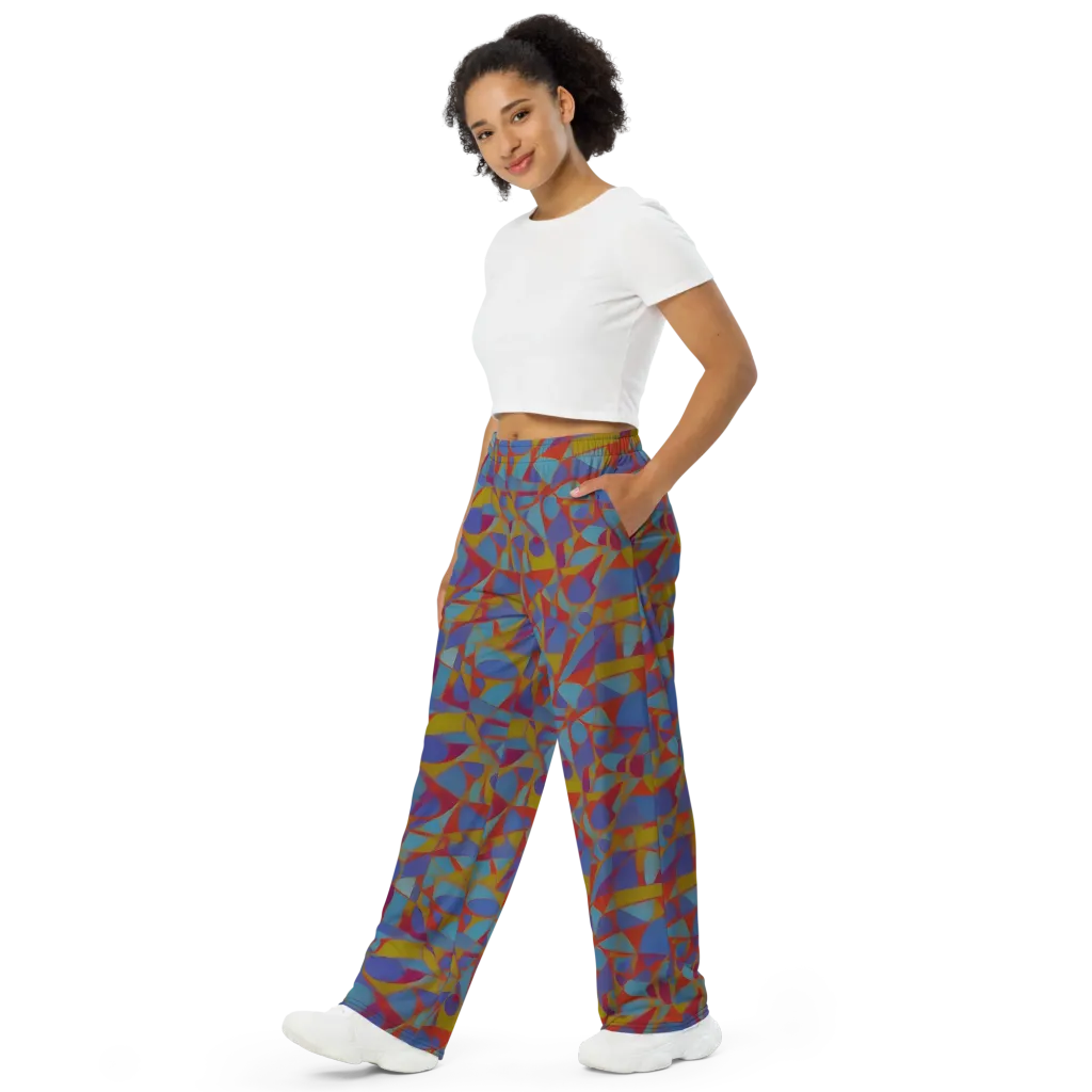 Prism Circuit on Wide-Leg Pants — Left Front