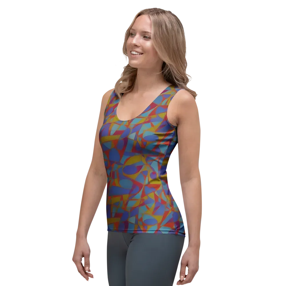 Prism Circuit on Women's Tank Top — Left Front