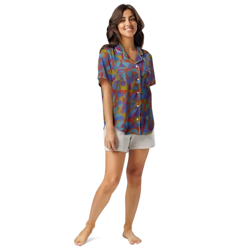 Prism Circuit on a Women's Short Sleeve Pajama Top