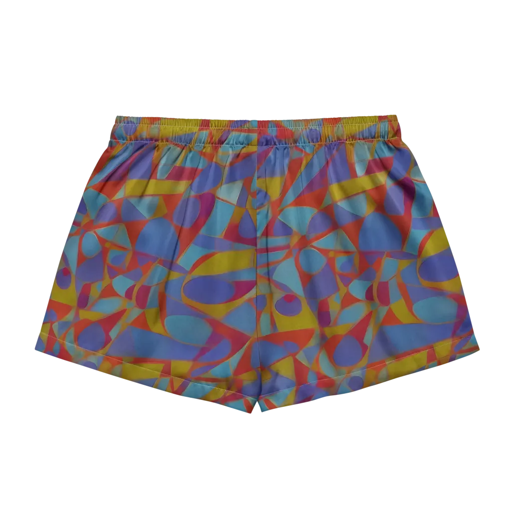 Prism Circuit on Women's Pajama Shorts — Back