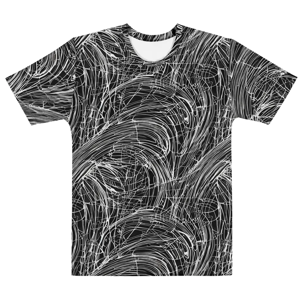Biomech Spiral on Men's Cotton Crew Neck T-Shirt — Front