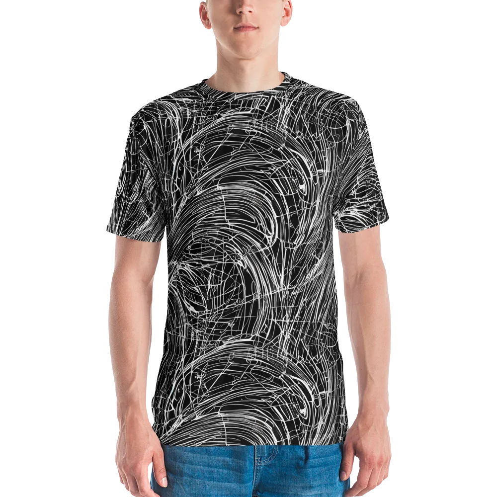 Biomech Spiral on Men's Crew Neck T-Shirt — Front