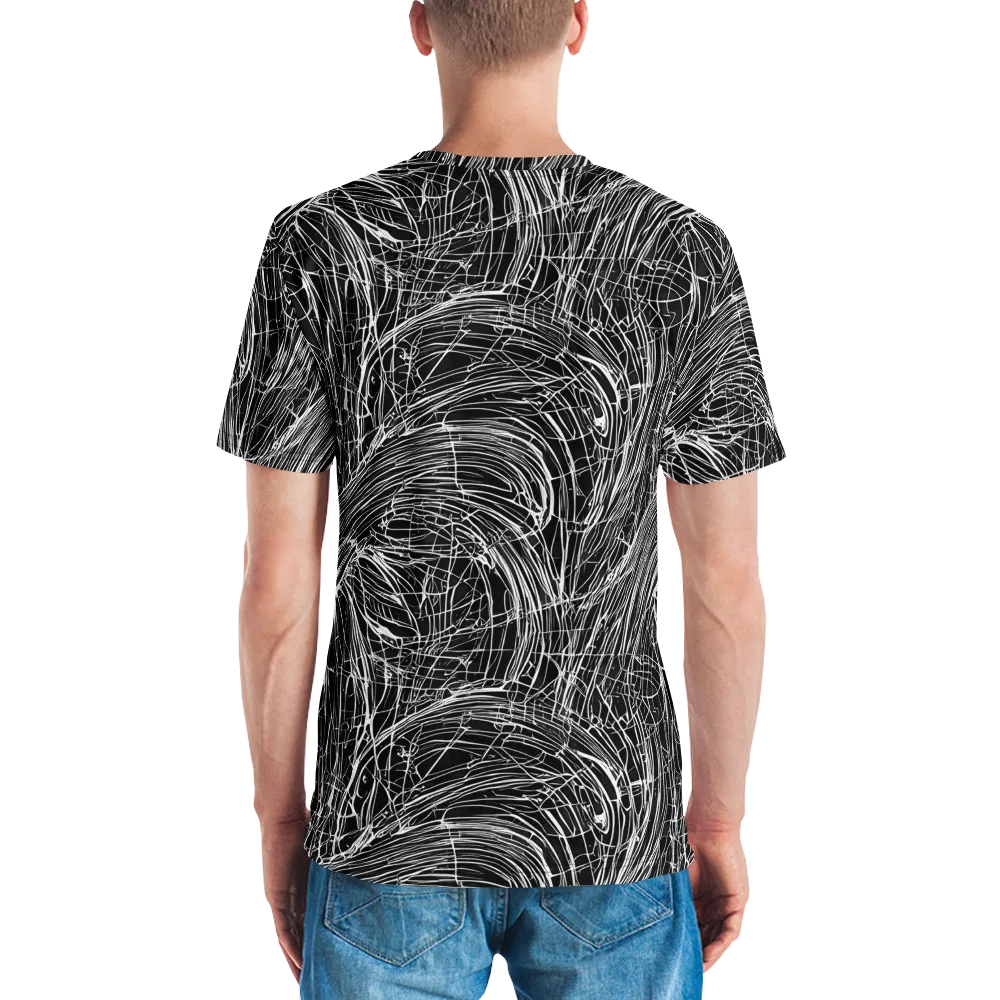 Biomech Spiral on Men's Crew Neck T-Shirt — Back