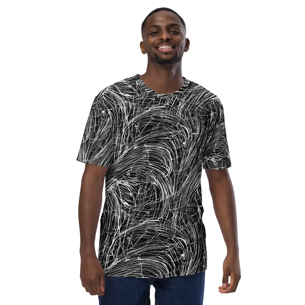 Biomech Spiral on Men's Crew Neck T-Shirt — Front