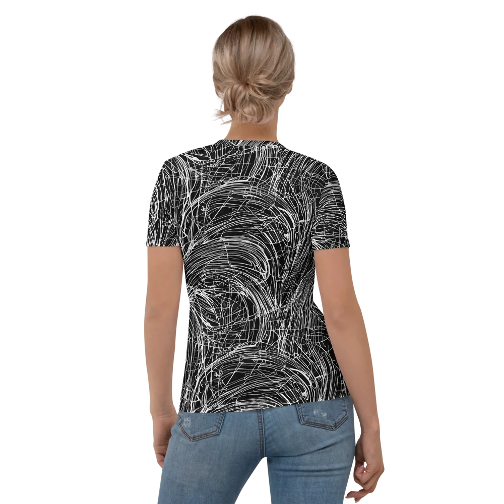 Biomech Spiral on Women's Crew Neck T-Shirt — Back