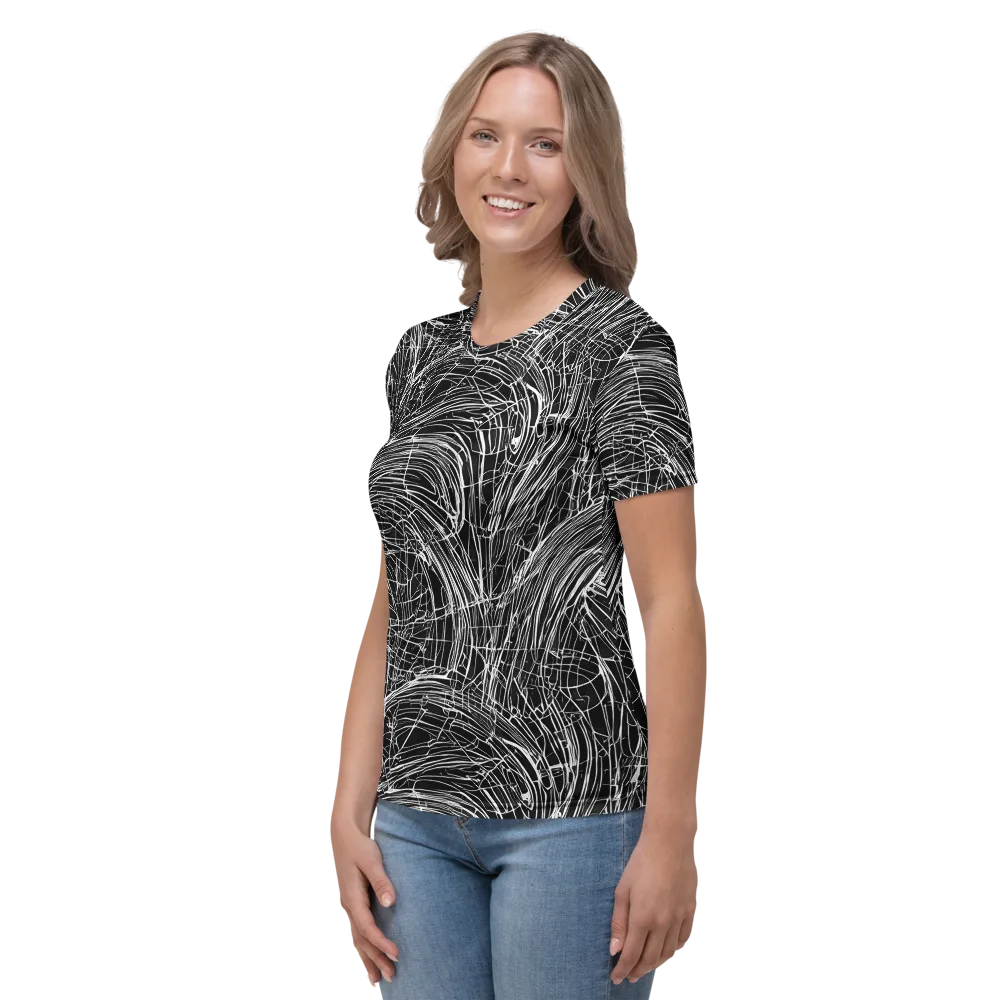 Biomech Spiral on Women's Crew Neck T-Shirt — Left
