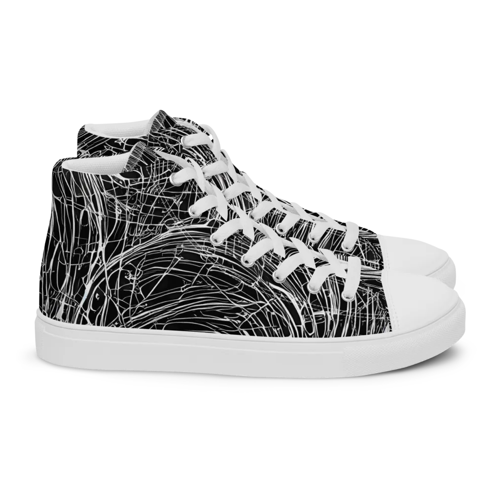 Biomech Spiral on Women's High Top Canvas Shoes — Right