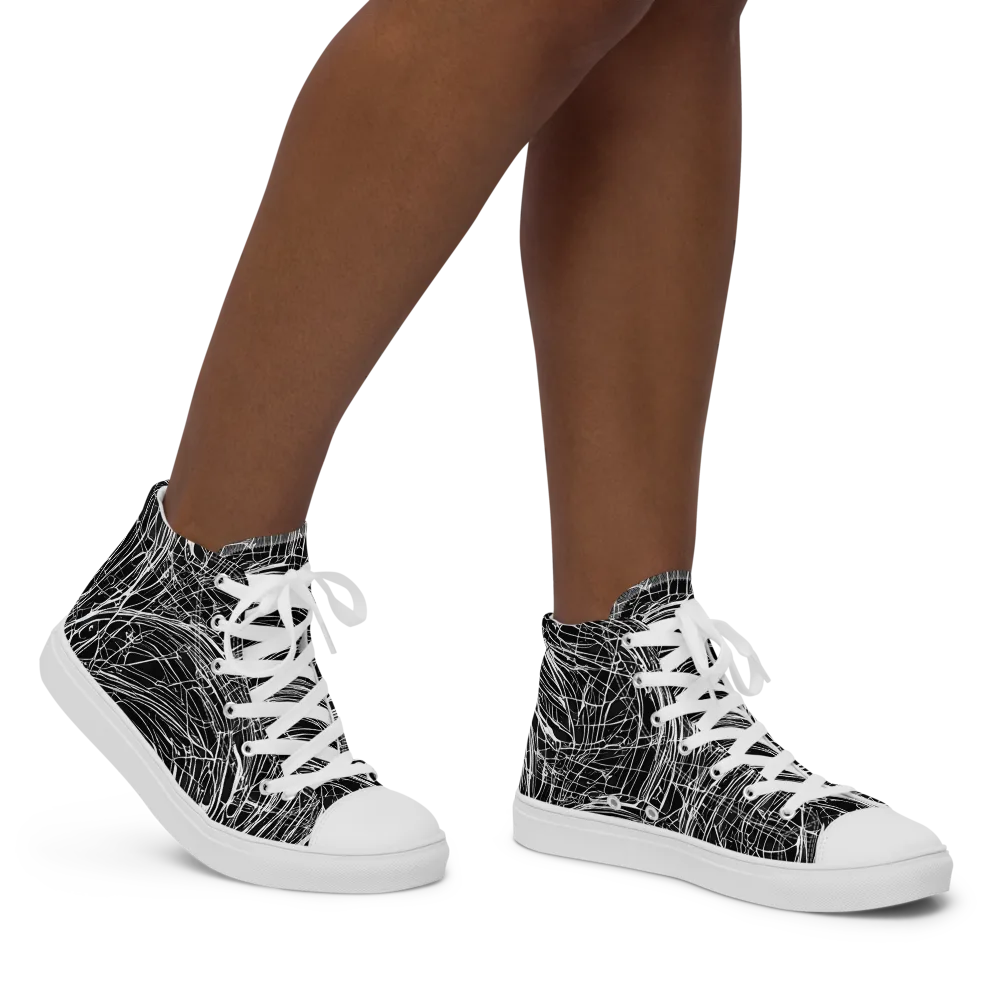 Biomech Spiral on Women's High Top Canvas Shoes — Right