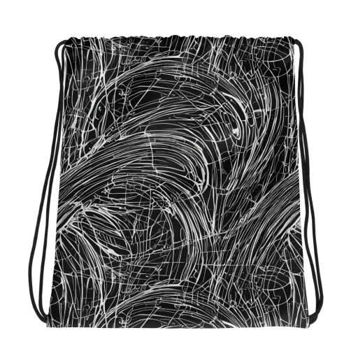 Biomech Spiral on a Drawstring Bag