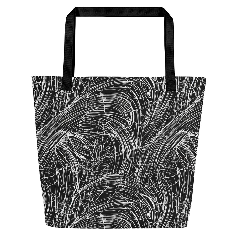 Biomech Spiral on Large Tote Bag W/ Pocket — Front