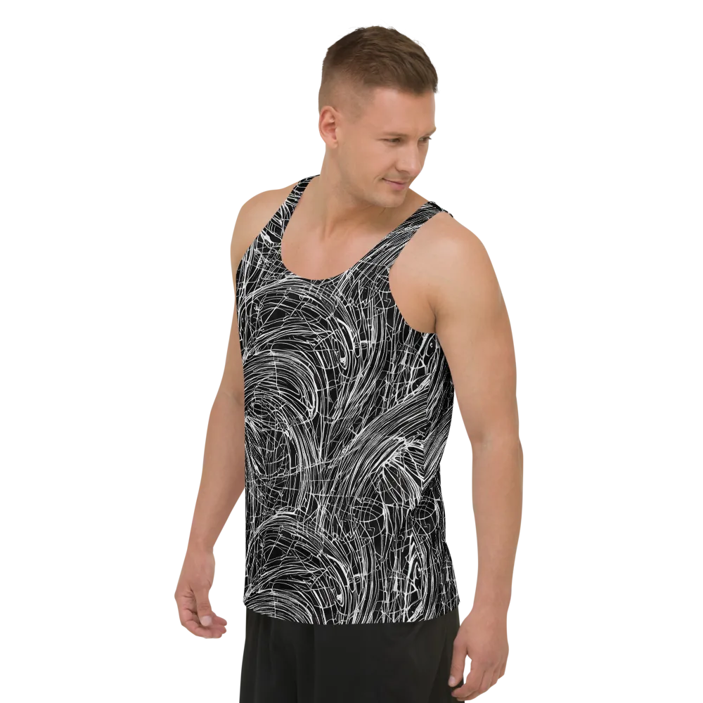 Biomech Spiral on Men's Tank Top — Left Front