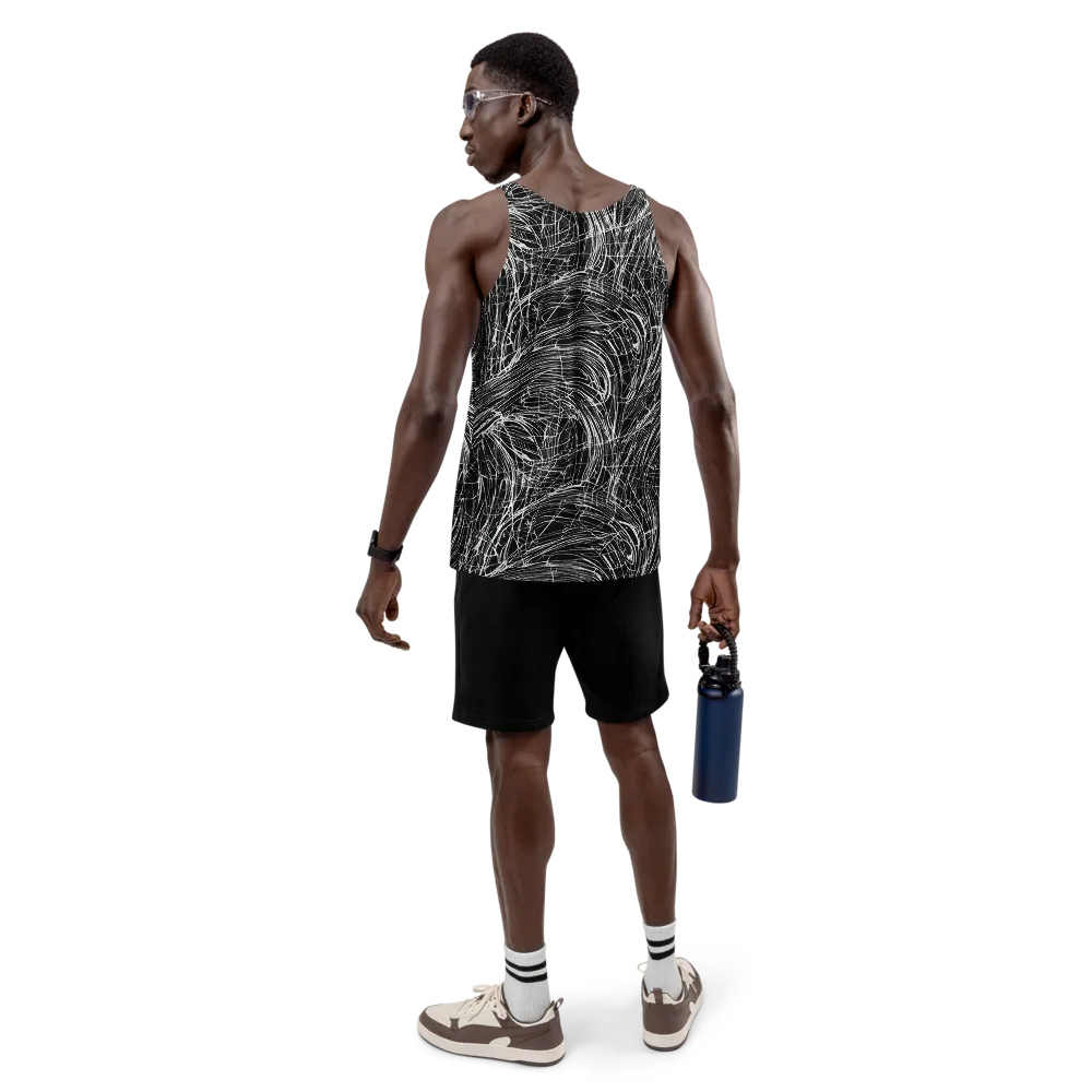 Biomech Spiral on Men's Tank Top — Back