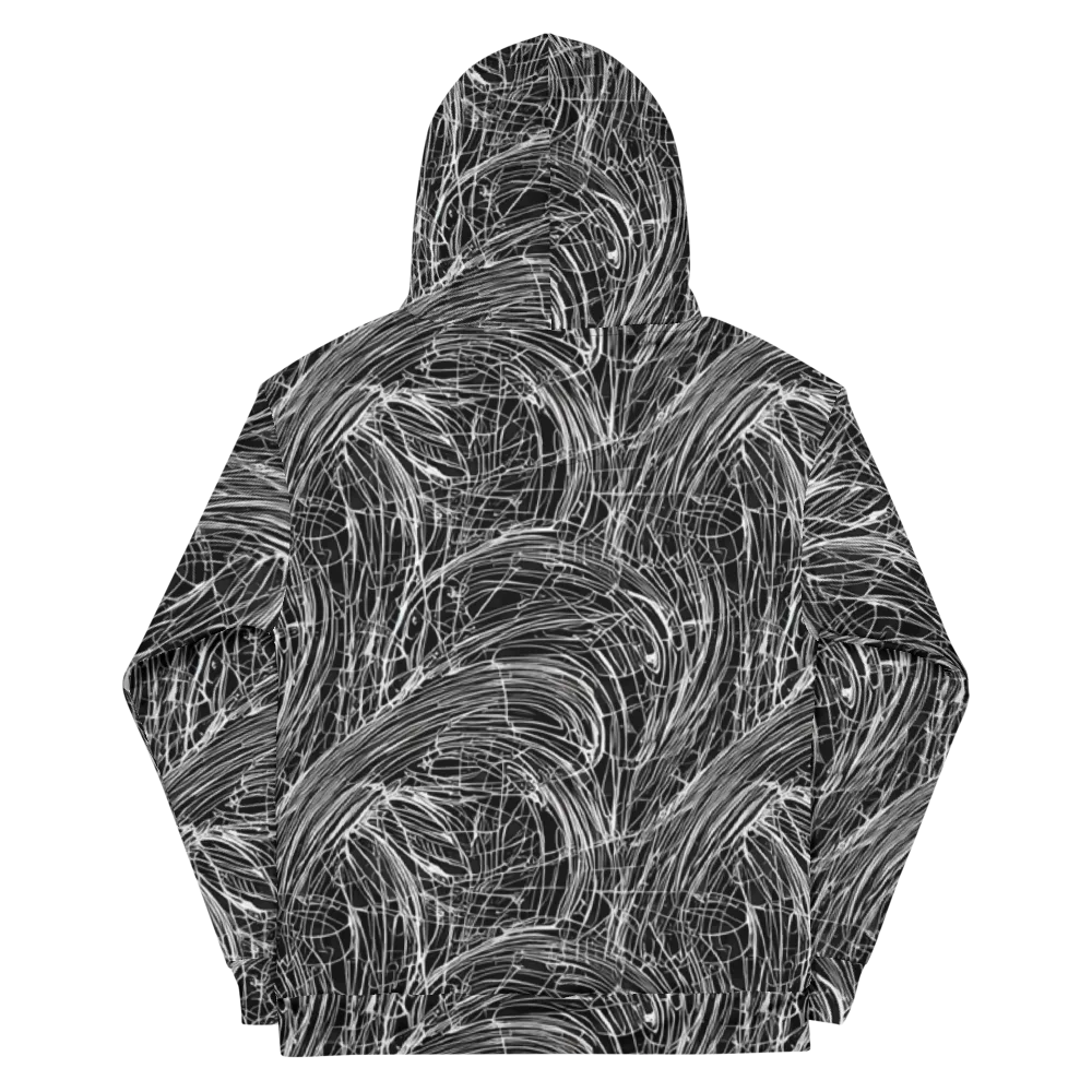 Biomech Spiral on Cotton Hoodie — Back