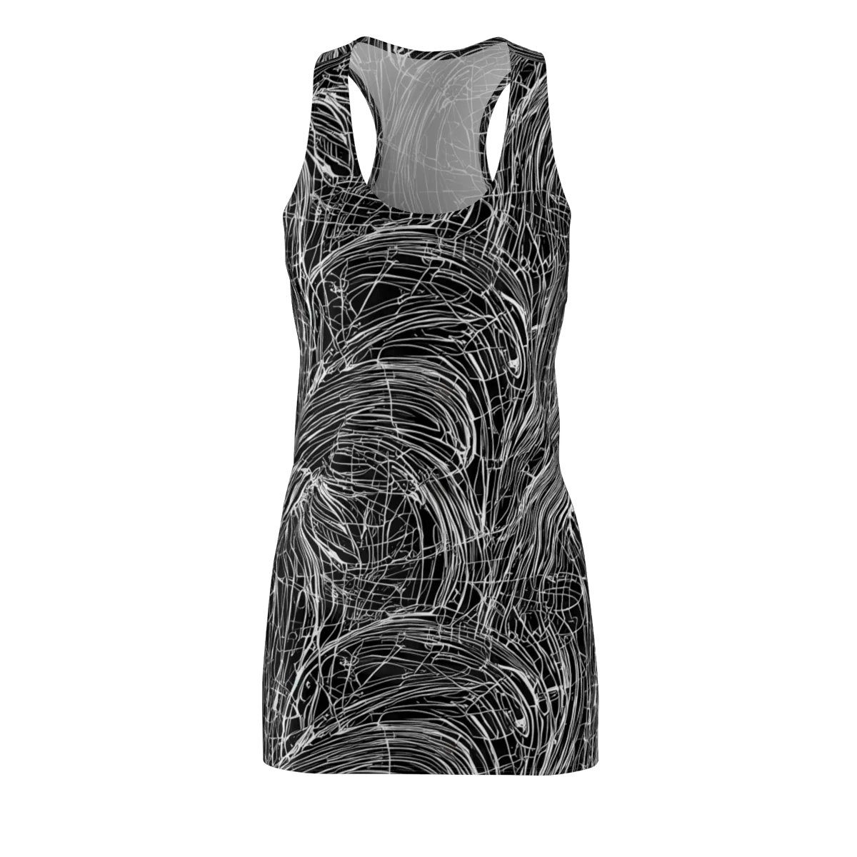 Biomech Spiral on Racerback Dress — Front