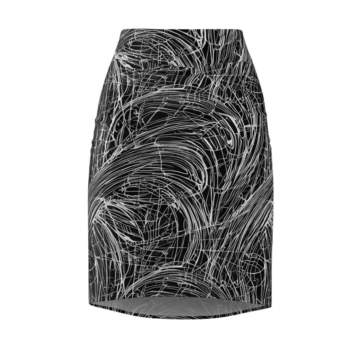 Biomech Spiral on Pencil Skirt — Front