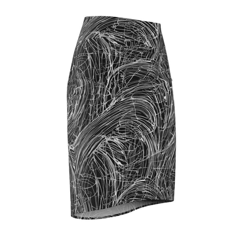 Biomech Spiral on Pencil Skirt — Front Side