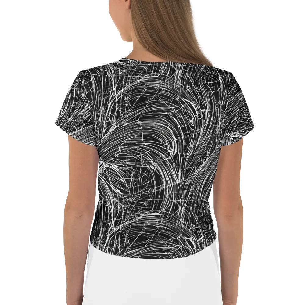 Biomech Spiral on Crop Tee — Back