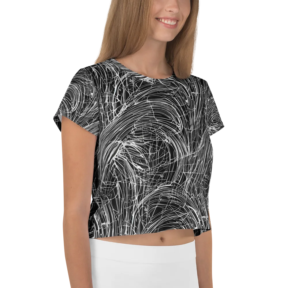 Biomech Spiral on Crop Tee — Right
