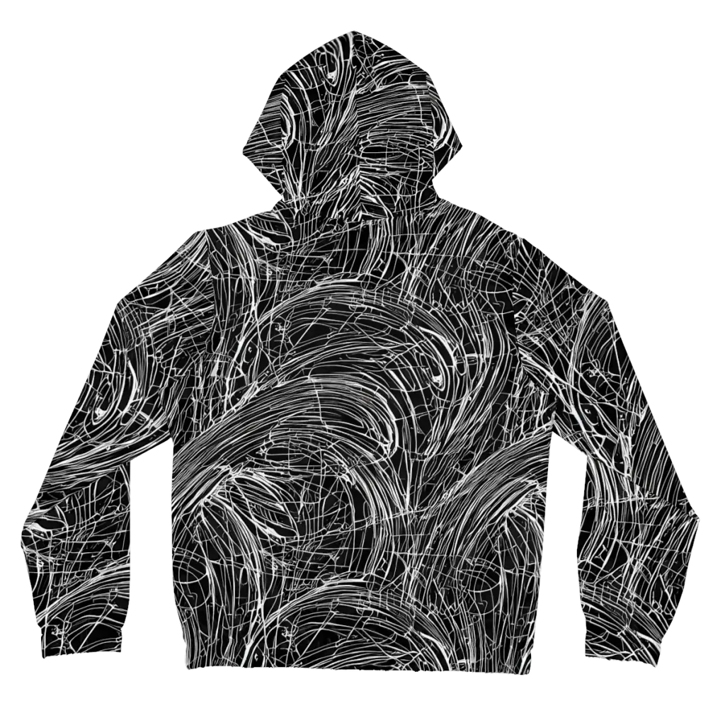 Biomech Spiral on Women's Full-Zip Hoodie — Back
